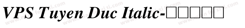 VPS Tuyen Duc Italic字体转换